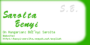 sarolta benyi business card